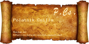 Polatsik Csilla névjegykártya