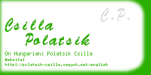 csilla polatsik business card